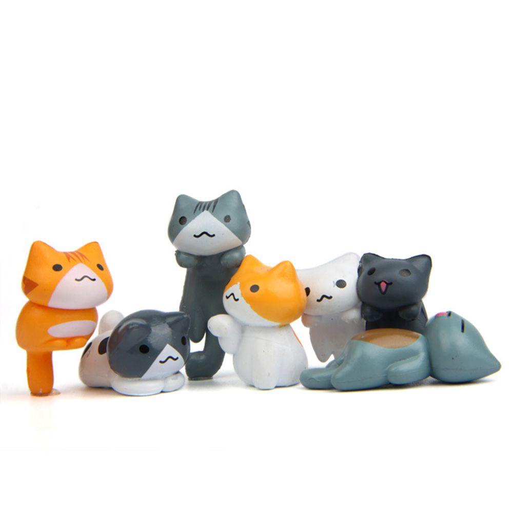 Set 1 Dụng Cụ Khuôn Làm Chậu Hoa Resin Mini Hình Mèo Trang Trí Nhà Cửa / Sân Vườn