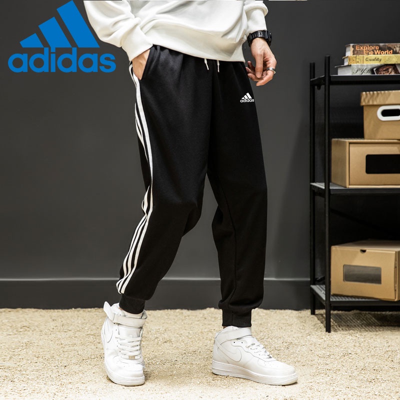 Adidas Quần Thể Thao Cotton Lưng Thun Ống Rộng Thoáng Khí In Họa Tiết Thời Trang Cho Nam