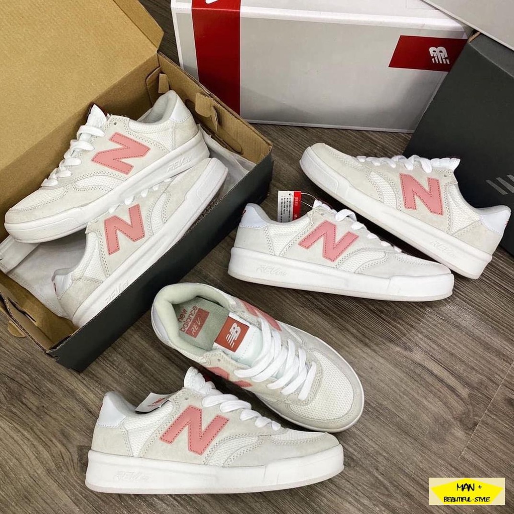 Giày thể thao New Ba.lance CRT300 White Pink chữ hồng duyên dáng, đáng yêu dành cho nữ