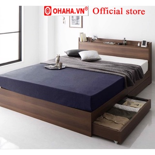 [Freeship HCM - Có ảnh thực tế] Giường ngủ gỗ công nghiệp cao cấp Ohaha - GC047