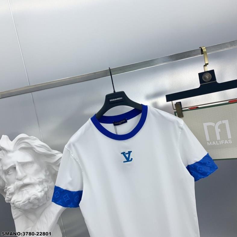 Áo phông nam LV phối cổ xanh cực đẹp-Áo thun nam hàng SPF cao cấp -Dũng Buotique