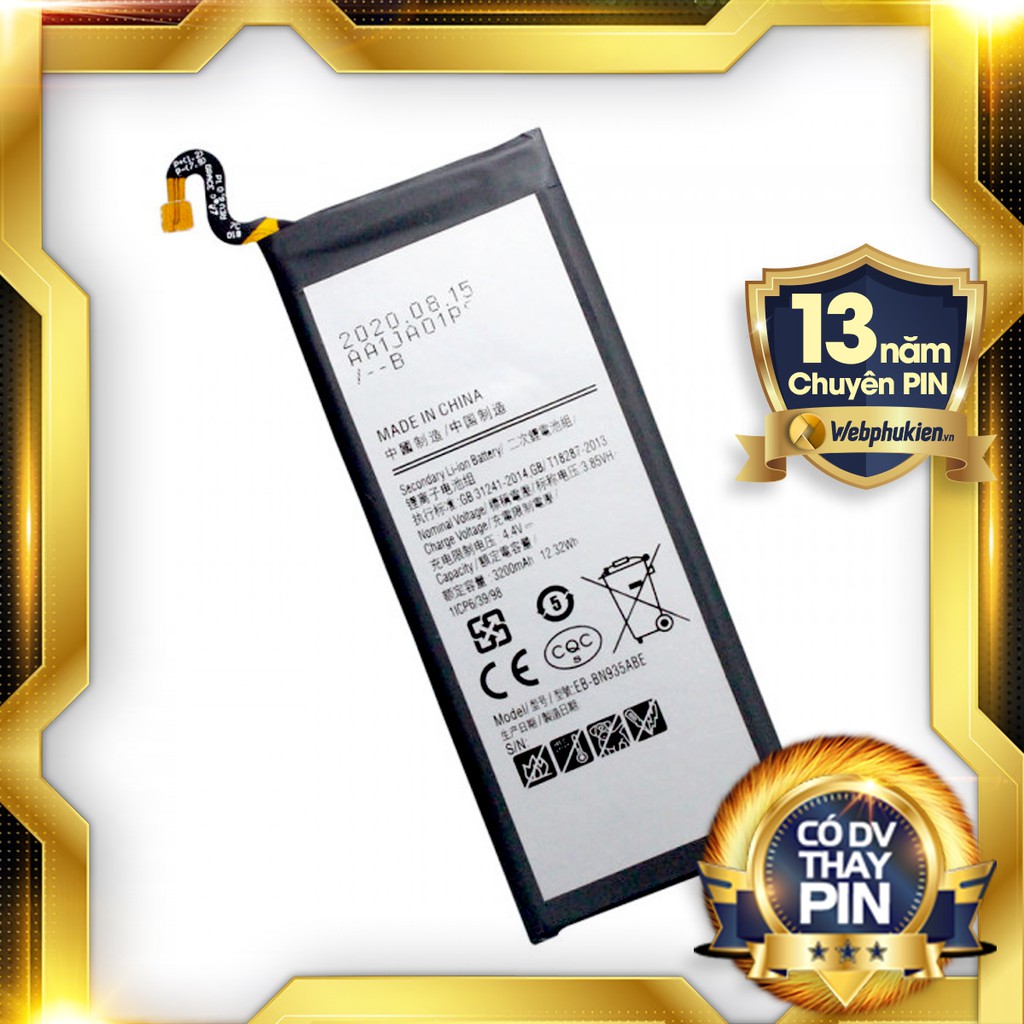 Pin hiệu Webphukien cho điện thoại Samsung Galaxy Note FE, Note 7 - EB-BN935ABE - 3200mAh