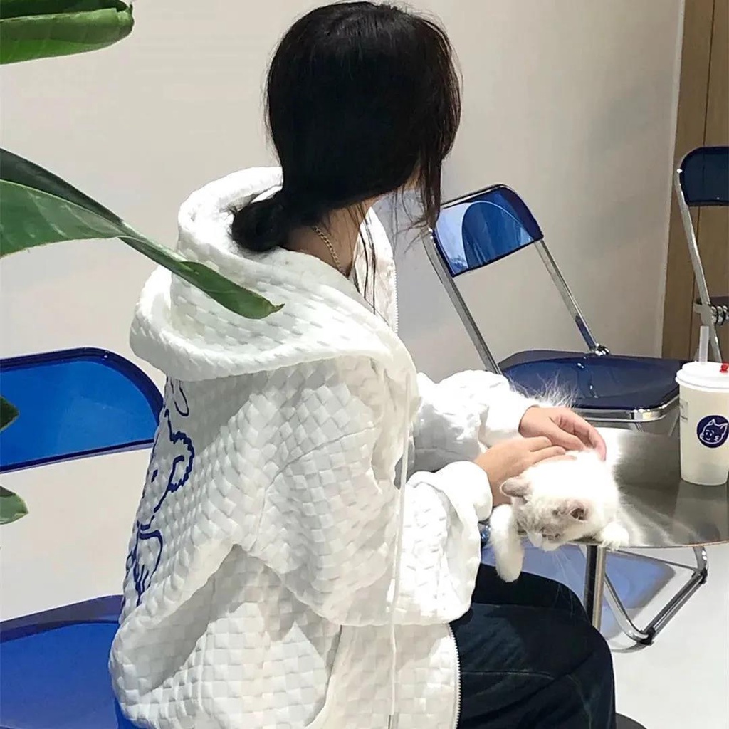 Áo Khoác Hoodie Dáng Rộng Thời Trang Mùa Xuân Hàng Mới 2022 Dễ Phối Đồ Cho Nữ