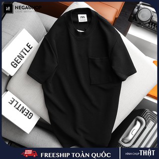 Áo Thun Nam ❤️ FREESHIP ❤️ Áo Thun Ngắn Tay ZARA NEGA Cotton Xốp Có Túi Form Dáng Cực Đẹp