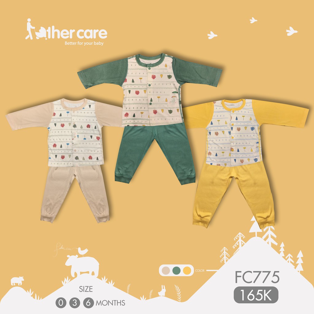 Bộ Quần Áo Trẻ em DT FatherCare Cài Giữa - Họa Tiết Cáo HT Trơn FC775