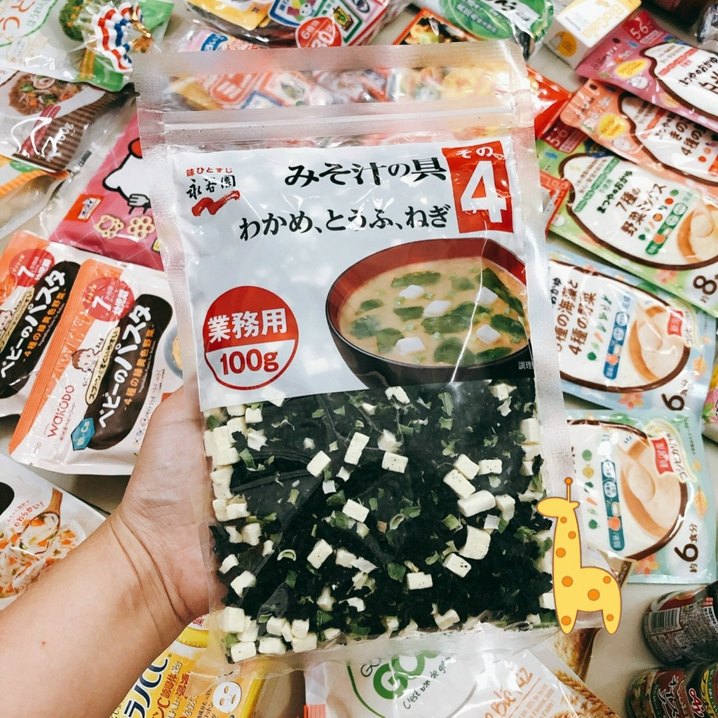 Rong Biển Đậu Hũ Khô Nhật Bản 100g Nấu Canh Miso Thơm Ngon Dễ Nấu Nhiều Dinh Dưỡng