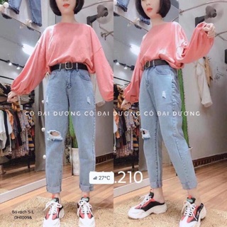 Quần baggy bò rách đùi -DH