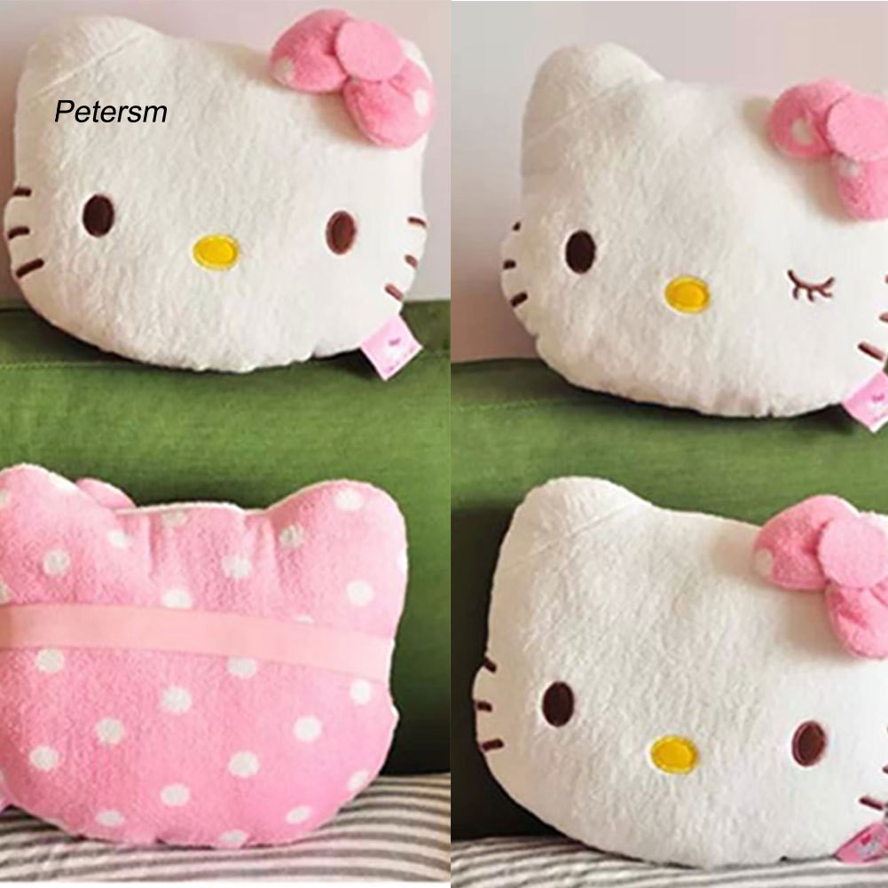 Gối Tựa Đầu Xe Hơi Mềm Mại Thiết Kế Hello Kitty Đáng Yêu