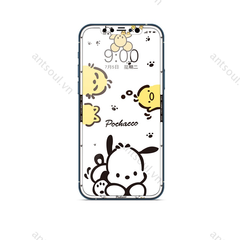 Kính cường lực bảo vệ màn hình in họa tiết hoạt hình thích hợp cho Iphone 12 Pro Max 12 12promax 6.1 6.7 Inch