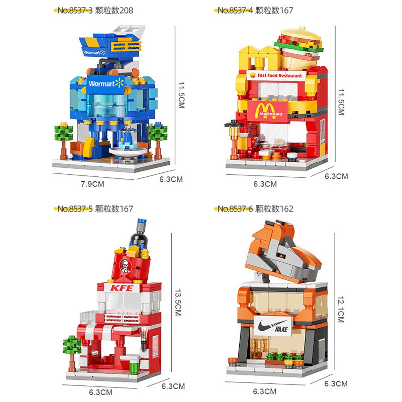 Bộ 208 Khối Lắp Ráp Lego Hình Ngôi Nhà Thành Phố