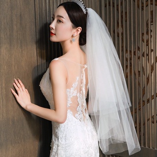 [Phụ kiện cô dâu] Lúp voan trơn hai tầng - MS623