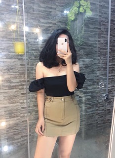 Quần Short giả váy kaki thô (Ảnh thật video)