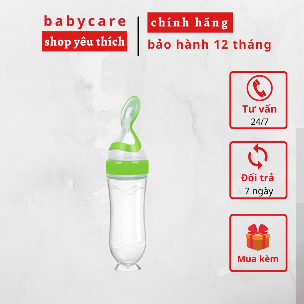 Bình thìa silicon,bình sữa thìa ăn dặm cho bé
