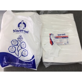 BÔNG BẠCH TUYẾT - Bông Y Tế Cắt Miếng 1kg (Bao bì mới - Màng bông mới) - Vệ sinh baby