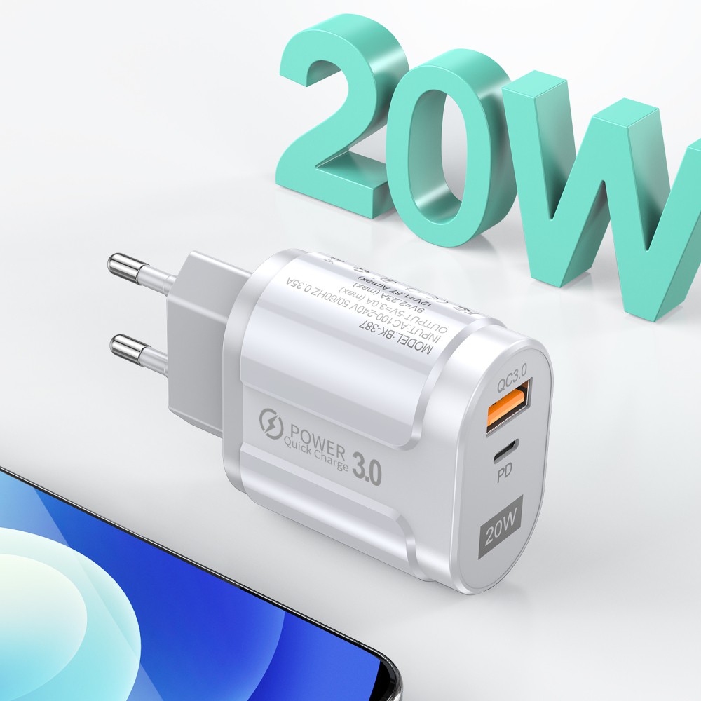 XIAOMI Cốc Sạc Nhanh Pd 20w Usb 3.0 Eu Us Plug 3a Cho Iphone 12 Samsung