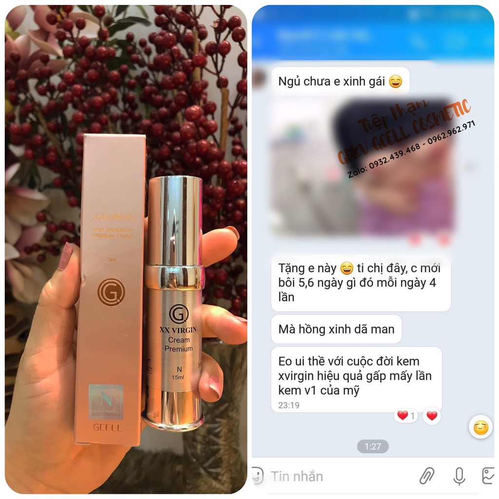 Kem Dưỡng Làm Hồng Nhũ Hoa và Bikini Xxvirgin Gcell 5ml Hàn Quốc