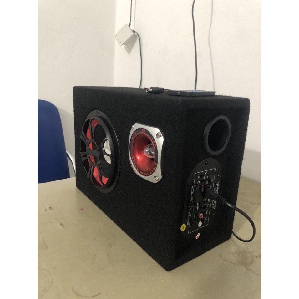 Loa Crown 6 bluetooth đế vuông bass căng.