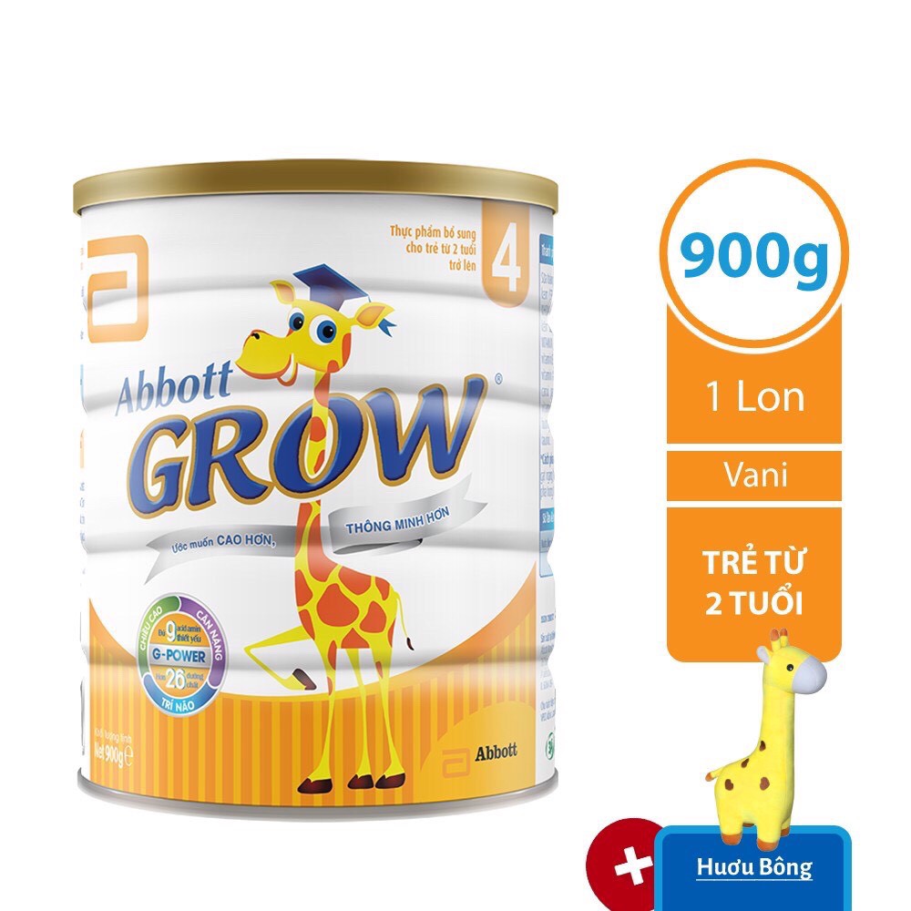 [CÓ QUÀ TẶNG] Sữa Bột Abbott Grow 4 Dành Cho Trẻ 2 Tuổi Trở Lên (900g)