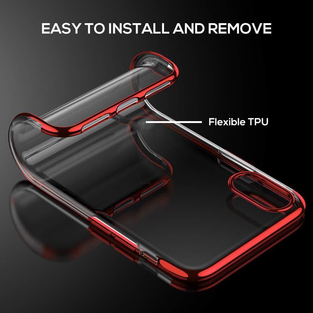 Ốp Điện Thoại Tpu Silicon Mềm Siêu Mỏng Trong Suốt Mạ Viền Dành Cho Iphone Xs Xs Max Xr X 8 7 Plus 6s 6 | BigBuy360 - bigbuy360.vn