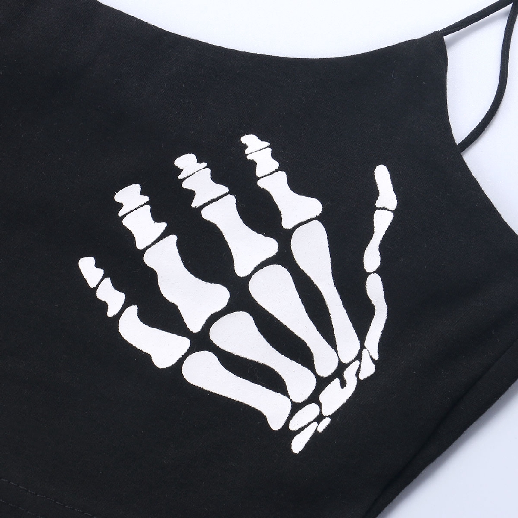 Áo Lửng Hai Dây In Họa Tiết Quyến Rũ Dành Cho Nữ