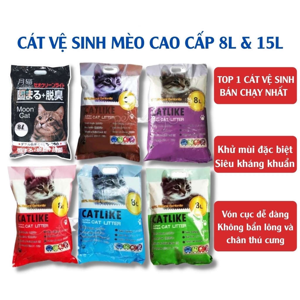 [Mã PET50K giảm Giảm 10% - Tối đa 50K đơn từ 250K] [❌GIÁ SỈ❌] CÁT VÊ SINH ĐỦ LOẠI NGẪU NHIÊN GIÁ TỐT 8LIT ❤️