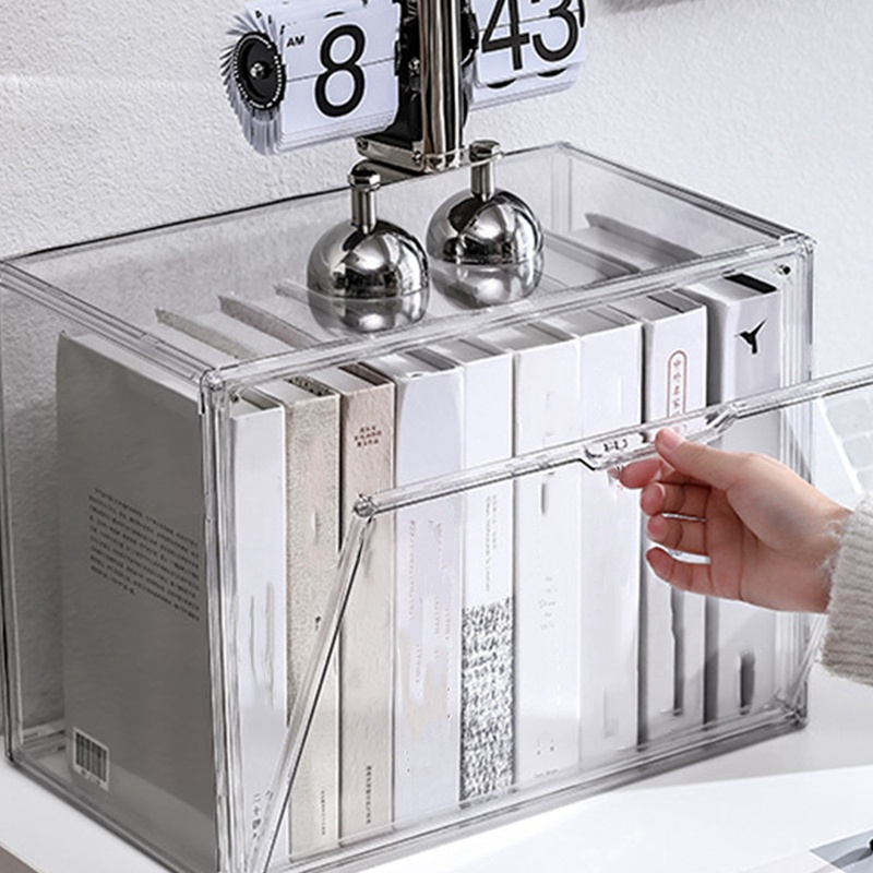 Hộp Đựng Tạp Chí Để Bàn Bằng Nhựa Dày Trong Suốt Chống Bụi Ốp