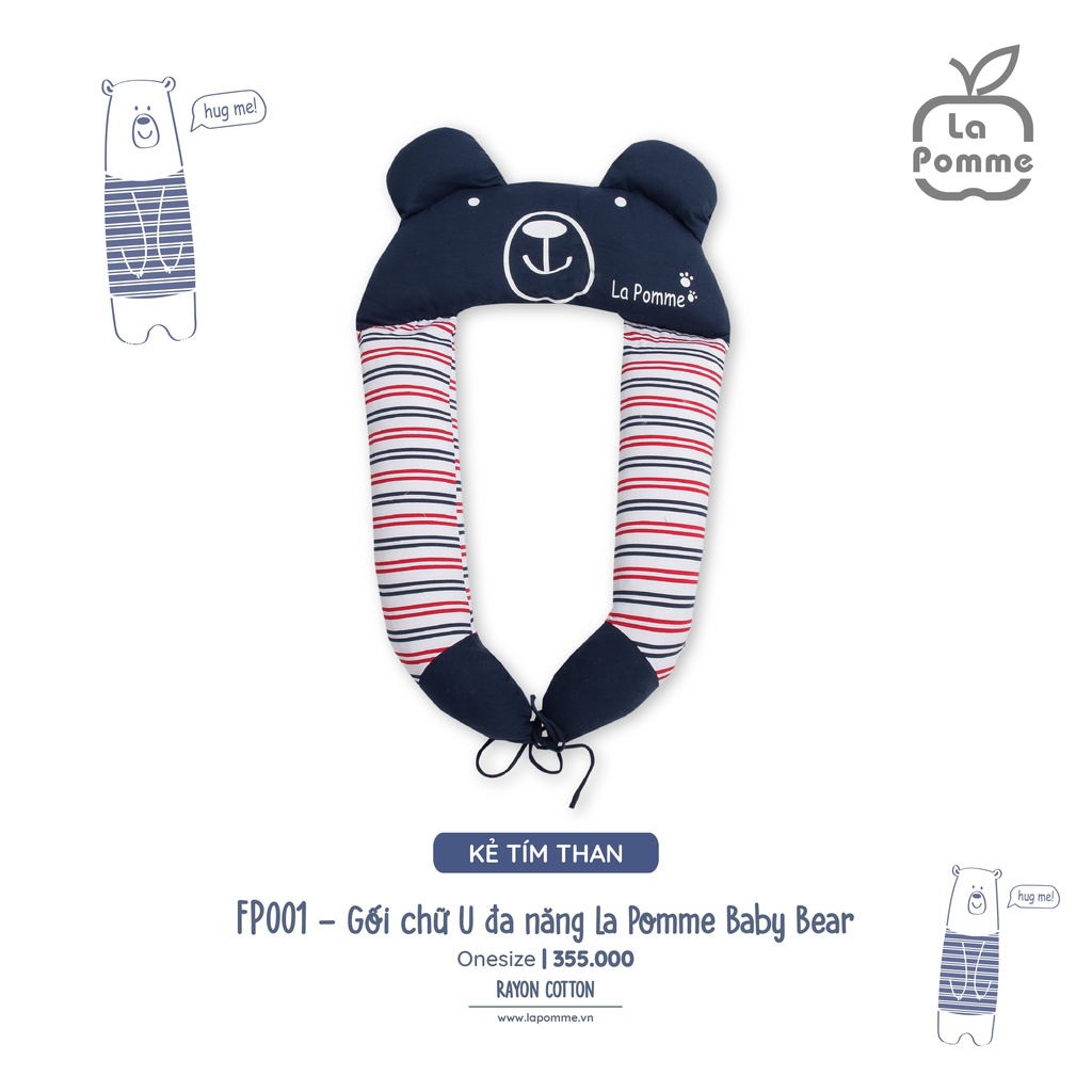 Phụ kiện Gối chữ U, gối chặn, gối đầu cho bé sơ sinh Lapomme Baby Bear