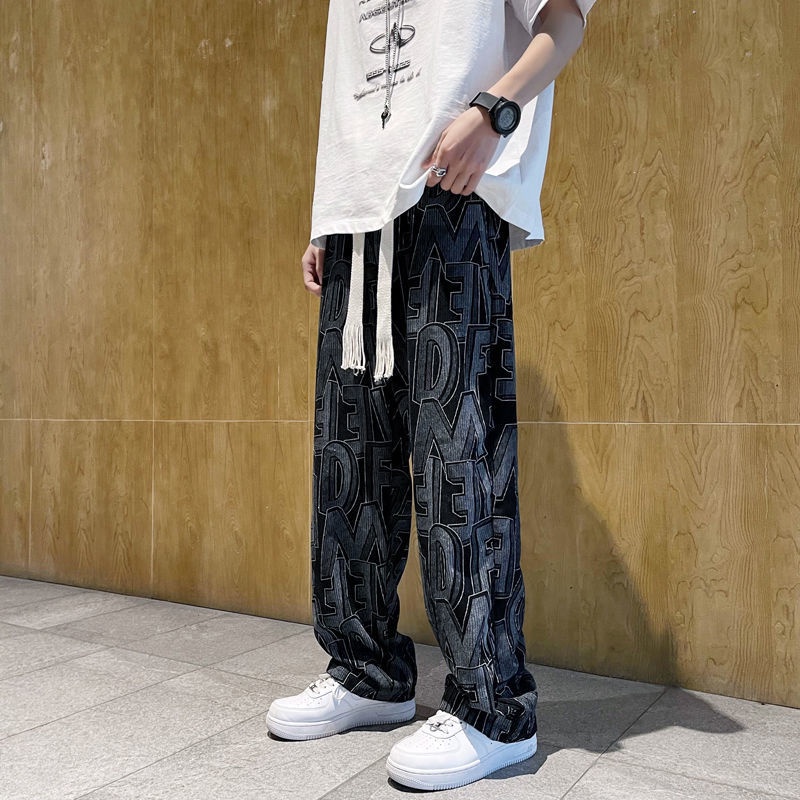 Quần ống rộng Phong Cách Hip Hop Hong Kong Cá Tính Cho Nam