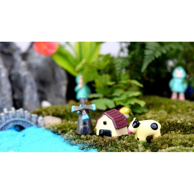 Tiểu cảnh sân vườn❤️ TERRARIUM ❤️Bộ 3 nông trại- tiểu cảnh sân vườn mini