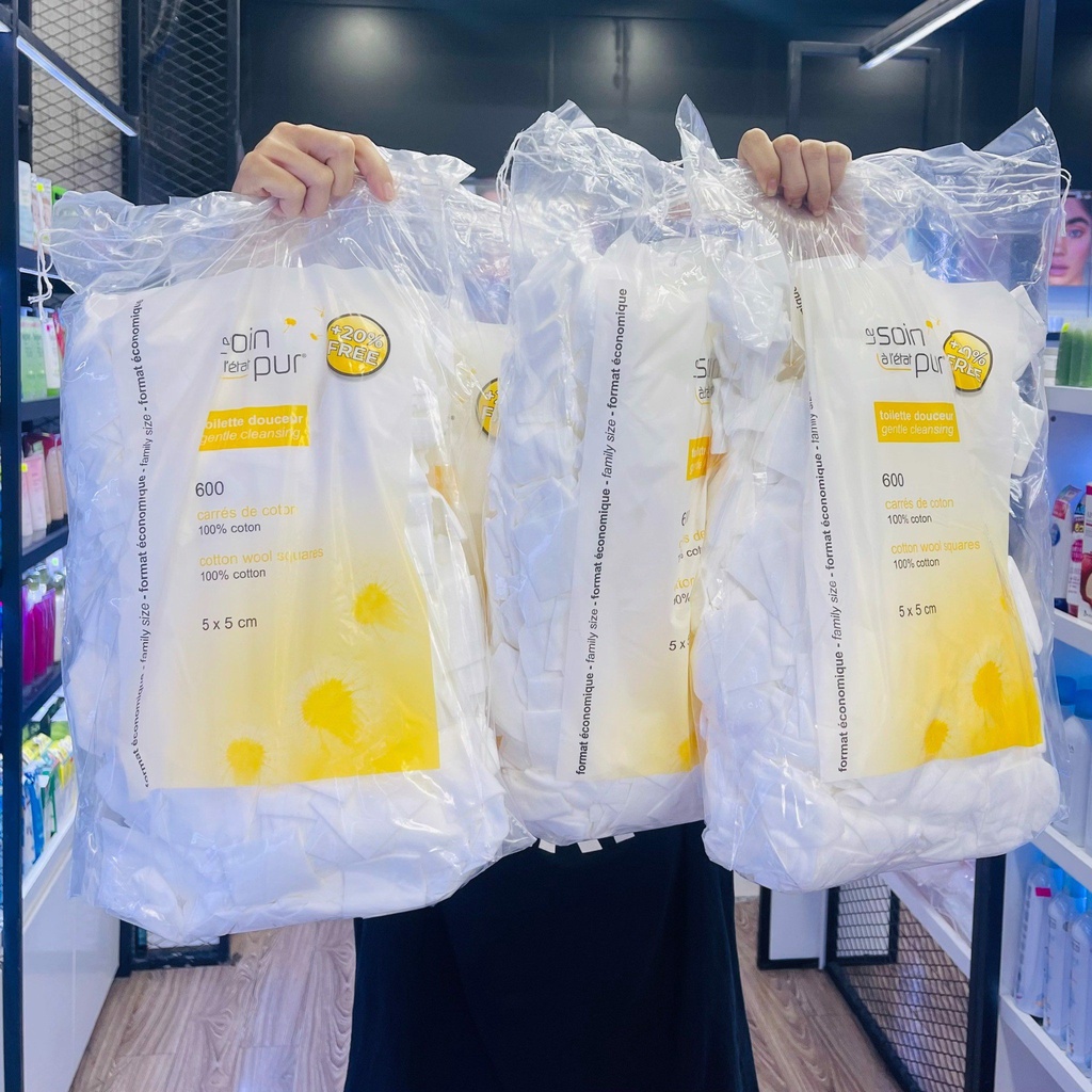 Bông Tẩy Trang Pháp  gói 600 miếng