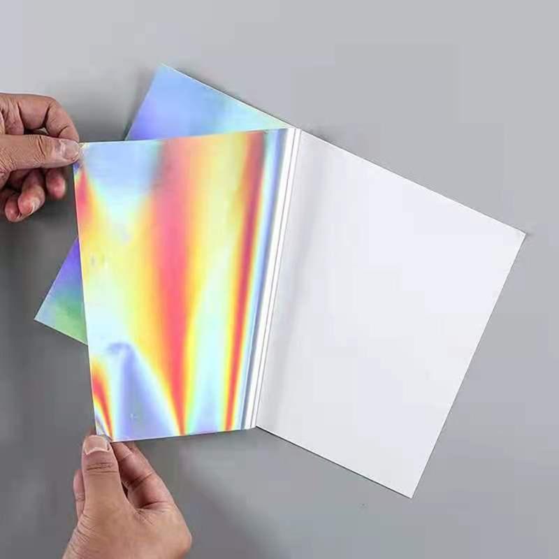 Set 20 Nhãn Dán Vinyl Tự Dính Khổ A4 In Họa Tiết Cầu Vồng Trang Trí Thủ Công