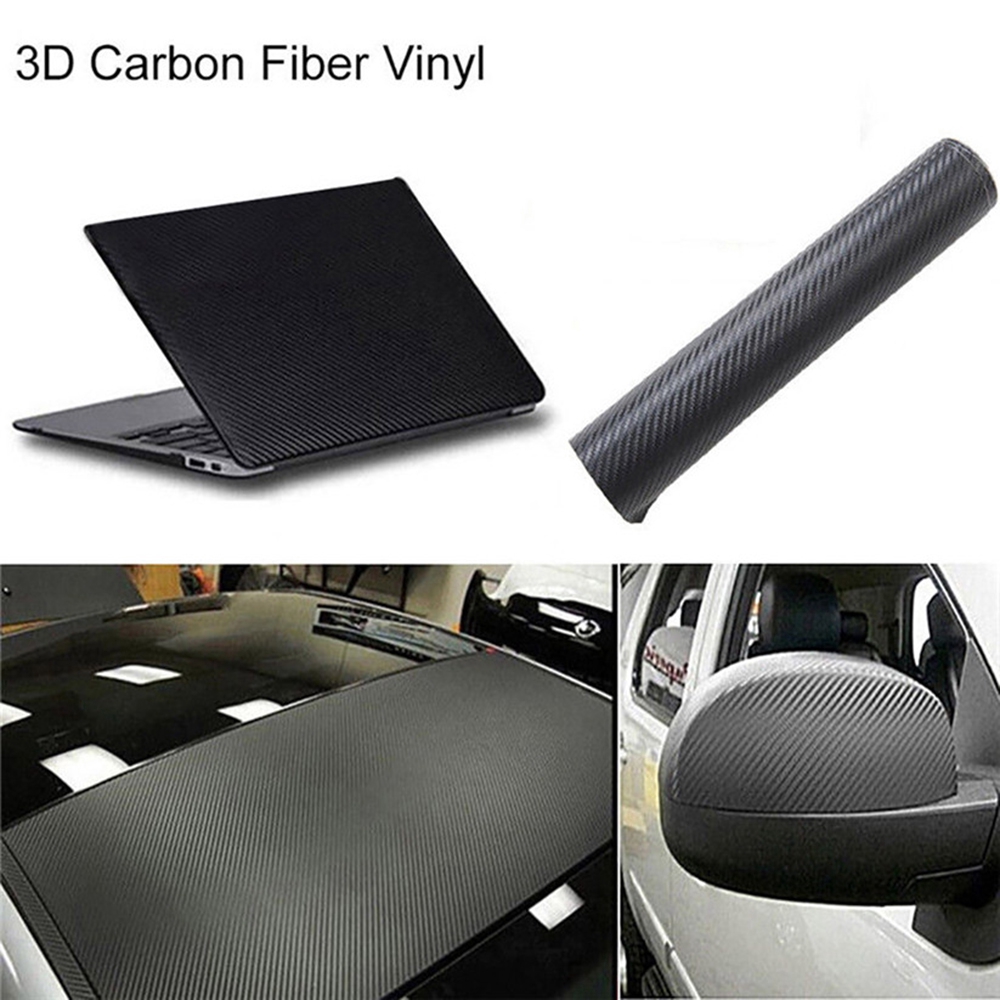 Sticker dán xe hơi chống nước 152*30cm thiết kế kiểu sợi carbon 3D độc đáo đẹp mắt