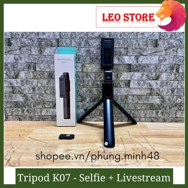 Gậy chụp hình tự sướng kết hợp Giá đỡ điện thoại 3 chân Tripod K07 chụp hình/livestream