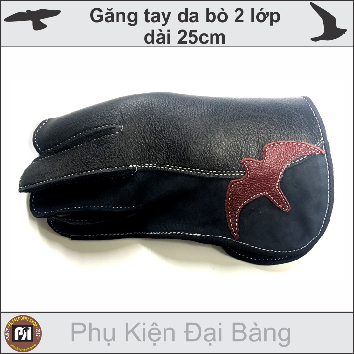 Găng tay da bò nuôi chim ưng ấn, chim cắt