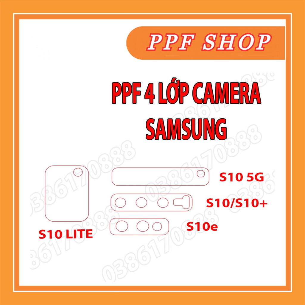 Dán CAMERA PPF 4 lớp chống va đập cho SAMSUNG S10 LITE  / S10 5G / S10e / S10 / S10+