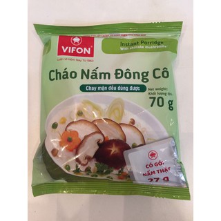 CHÁO CHAY NẤM ĐÔNG CÔ VIFON GÓI 70G - 1 gói