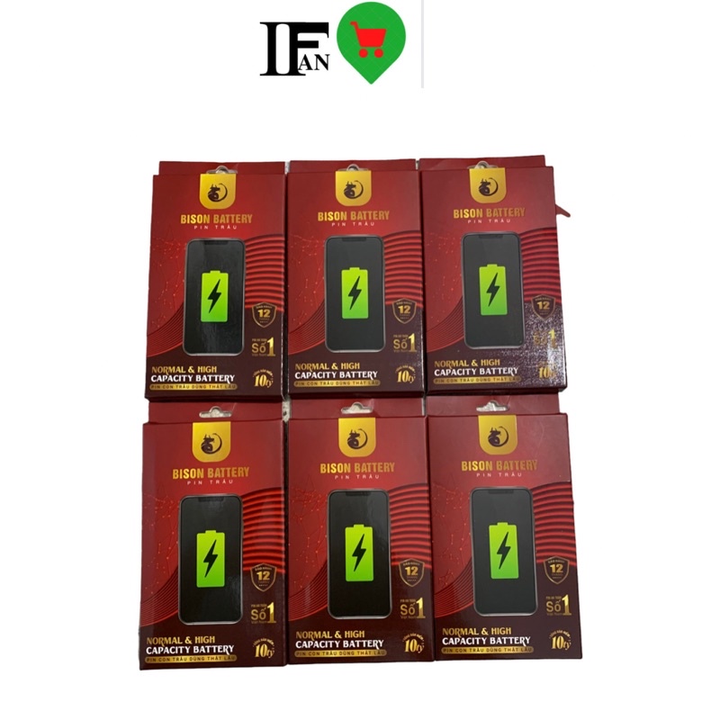 PIN BISON CON TRÂU ĐIỆN THOẠI 5/5S/5SE/6/6P/6S/6SP/7/7P/8/8P/X/Xs/XR/XsMax/SE2/11/11ProMax/12/12ProMax Tặng Kèm Vít