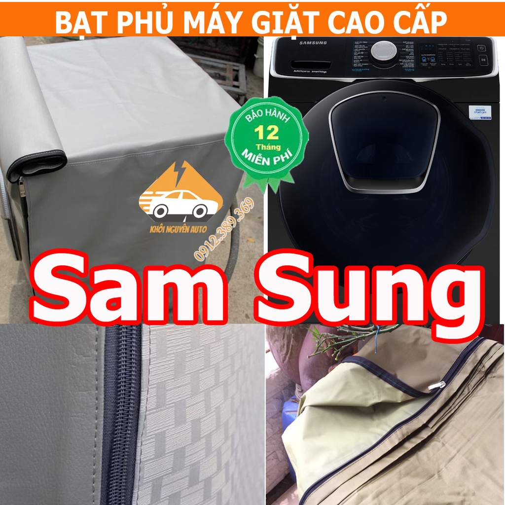 Bạt phủ máy giặt Cao Cấp SAM SUNG Vải Dù 3 Lớp Siêu Bền Chống Mưa Nắng Nóng Từ 7kg đến 15kg