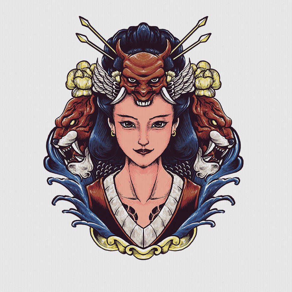 Áo Thun Đẹp MYO Geisha Japan 2658