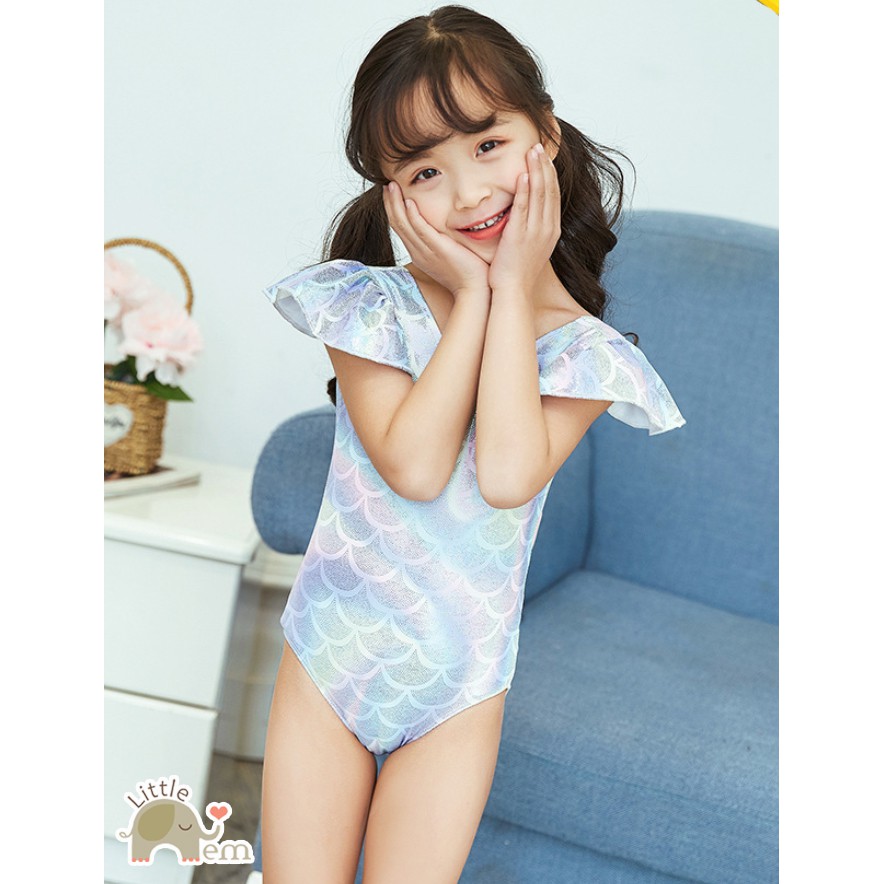 Set đồ bơi cho bé gái _ Tiên cá nơ hồng