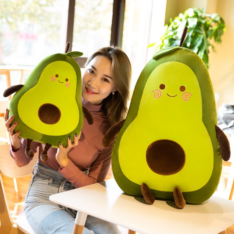 Gối Ôm Nhồi Bông Hình Quả Bơ Siêu Mềm Mại Dễ Thương