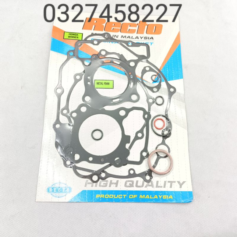 Bộ ron, gioăng phốt máy đen quylat xe Winner 150 Recto