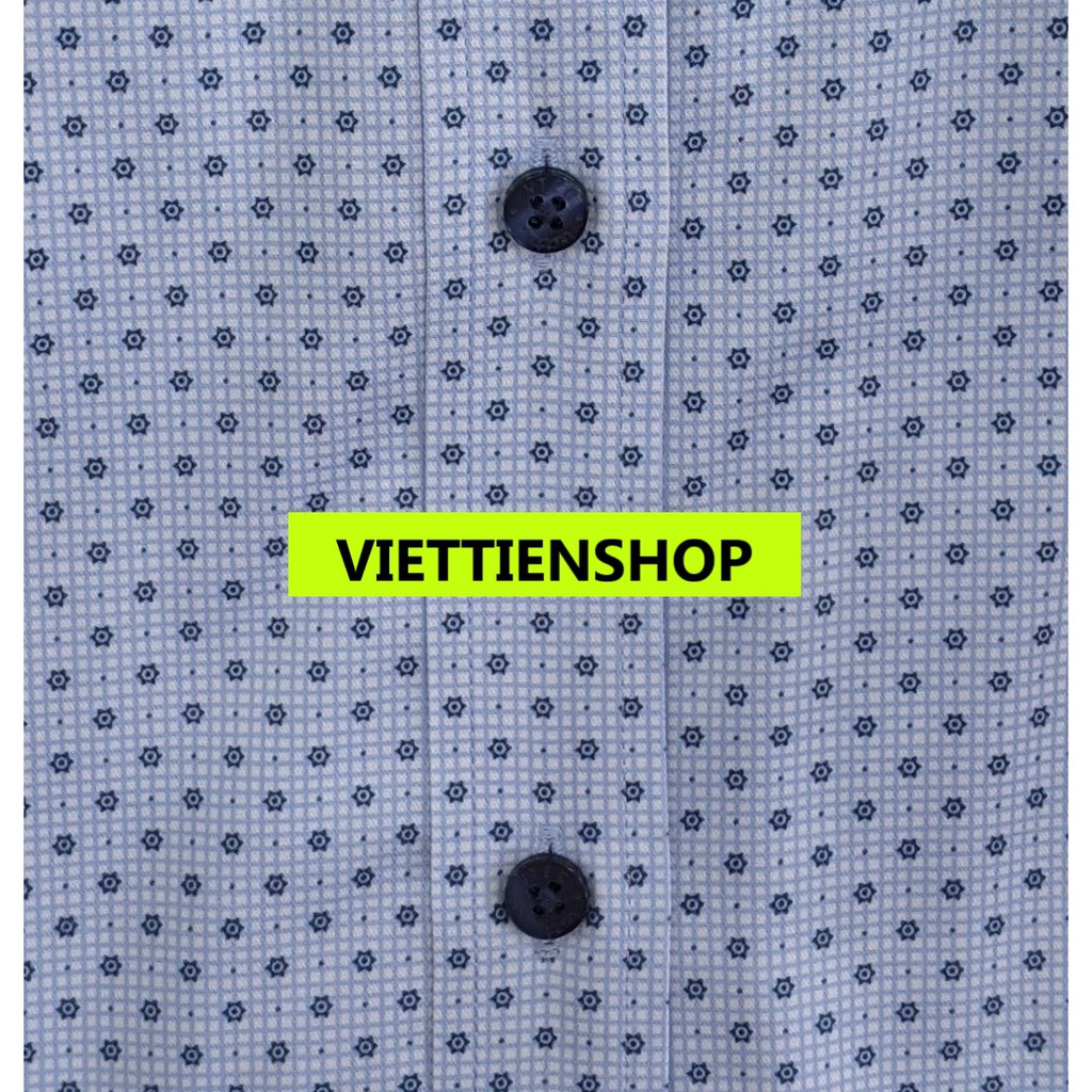 ÁO SƠ MI VIỆT TIẾN DÀI TAY VẢI TRE HOA VĂN