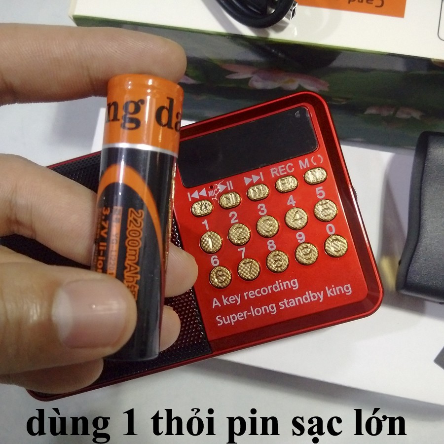 Máy k516 ghi âm phát trực tiếp, nghe nhạc,kinh phật từ thẻ nhớ,USB, Đài FM,kèm thẻ nhớ micro sd 8g,cáp sạc đầy đủ K516