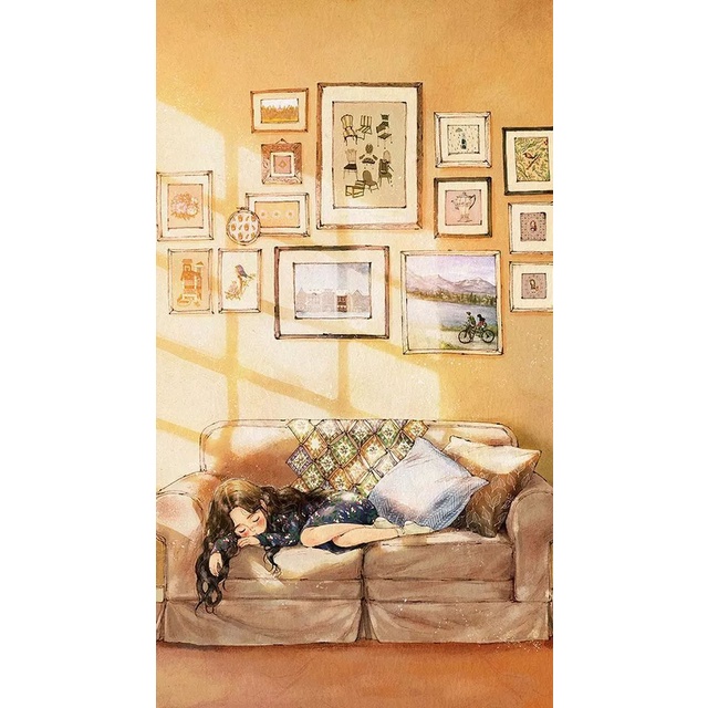Tranh tô màu số hoá chibi Không Khung