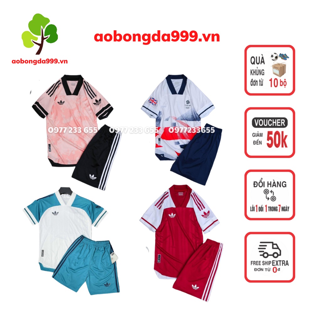 Bộ thể thao nam mặc nhà áo đá bóng đá banh không logo set bộ đồ mùa hè - aodabong999.vn