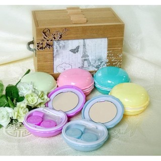 Khay đựng lens bánh macaroon siêu cưng