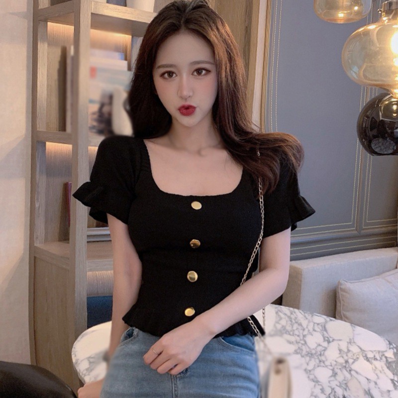 Áo Thun Tay Ngắn Hở Lưng Gợi Cảm Dành Cho Nữ