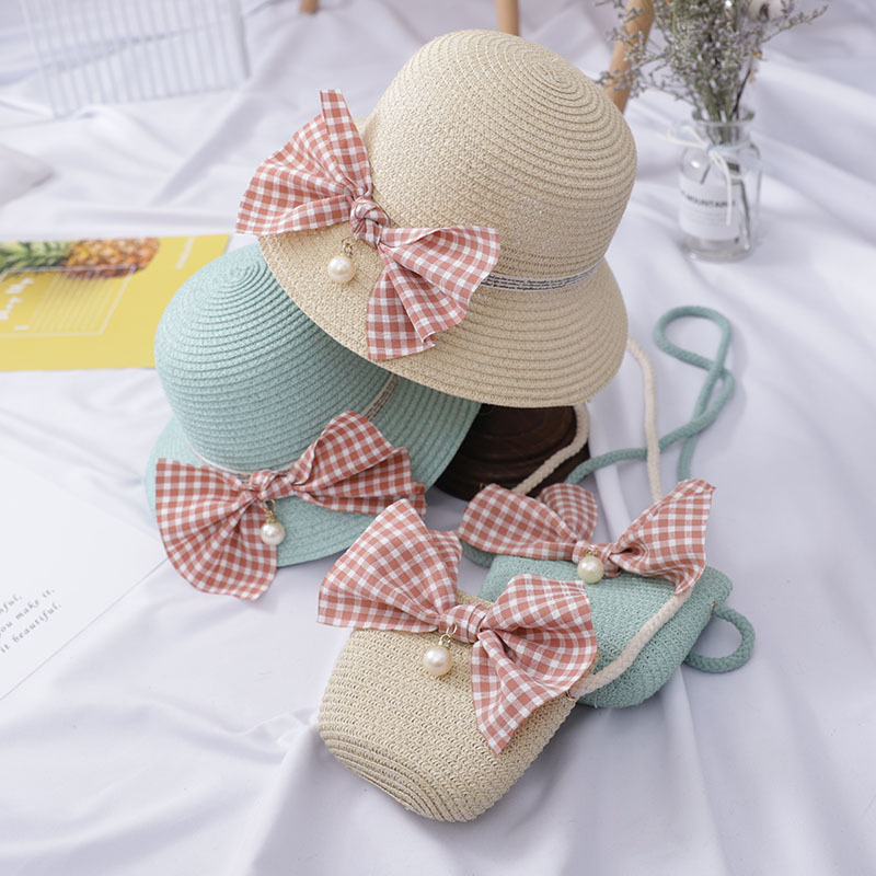 Nón Cói Túi Cói Đi Biển Nơ Xinh Xăn Cho Bé - Mũ Cho Bé, Túi Đeo Cho Bé -  Mihoshop
