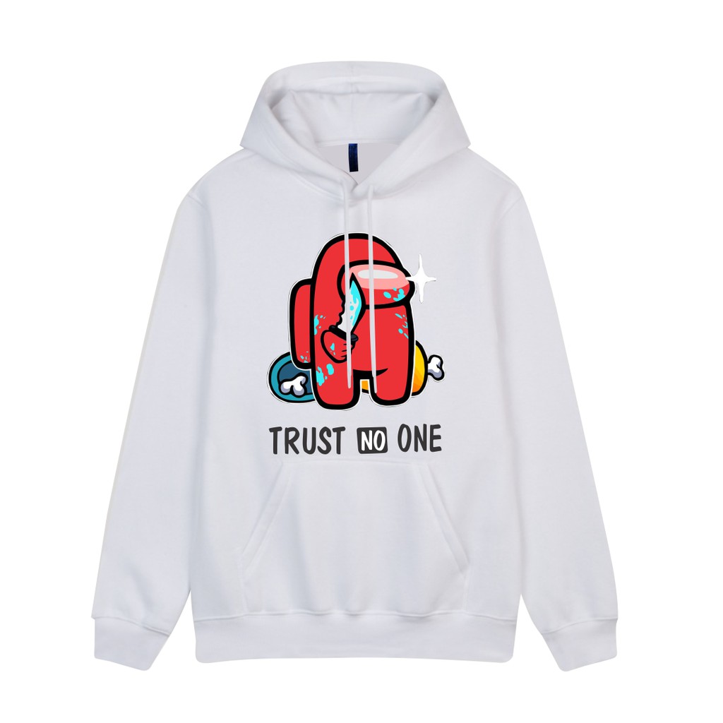 Áo Among Us Hoodie 2 Màu Đen Và Trắng dài tay chất nỉ bông dầy dặn